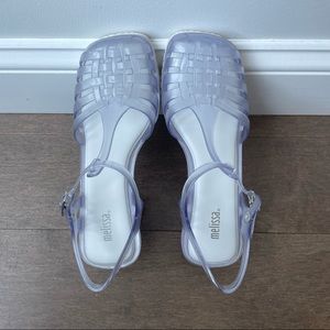 Authentic Melissa Vixen Heeled Sandals Clear.